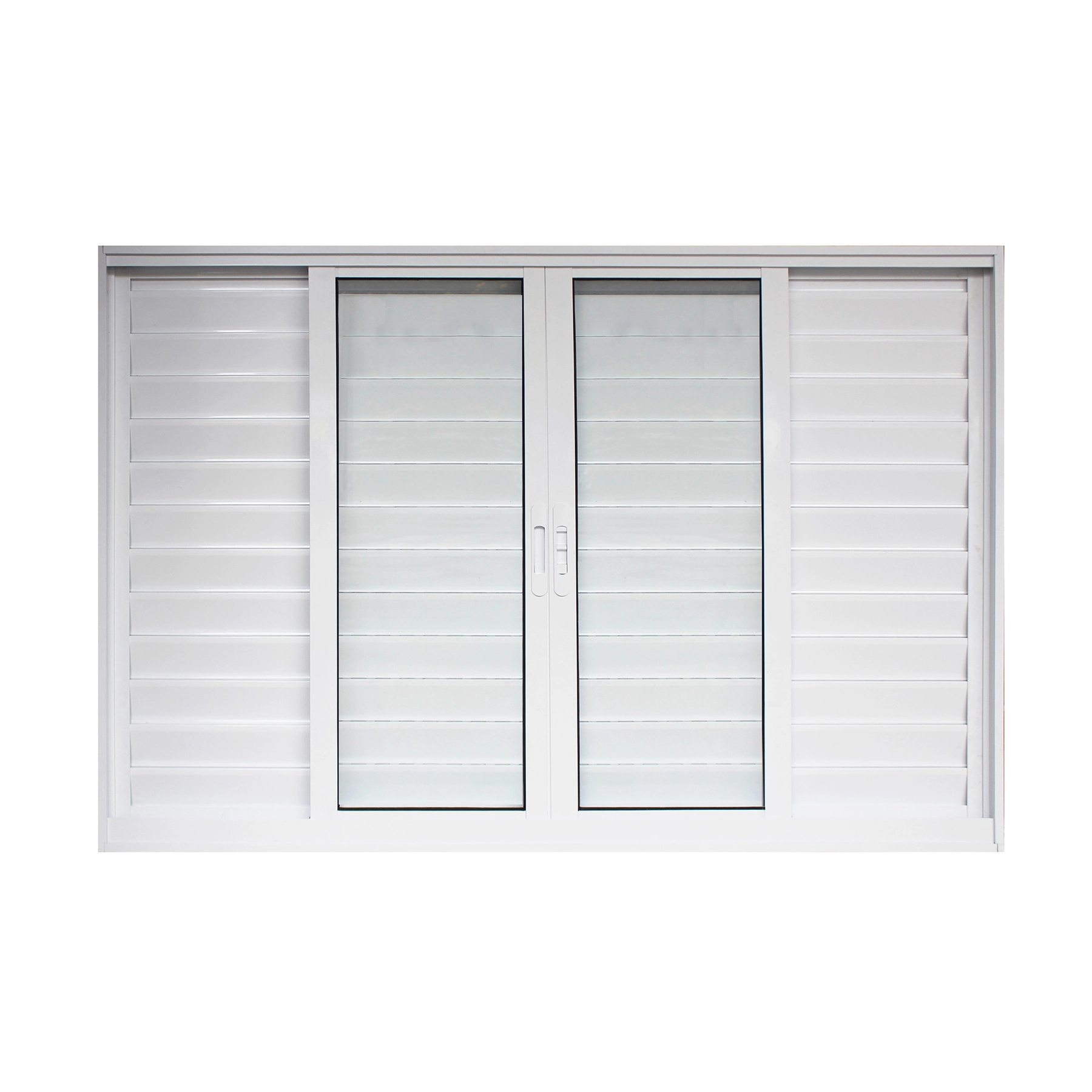 Janela de Alumínio Veneziana 6 Folhas 120x150cm Vivace Isoxa Branca