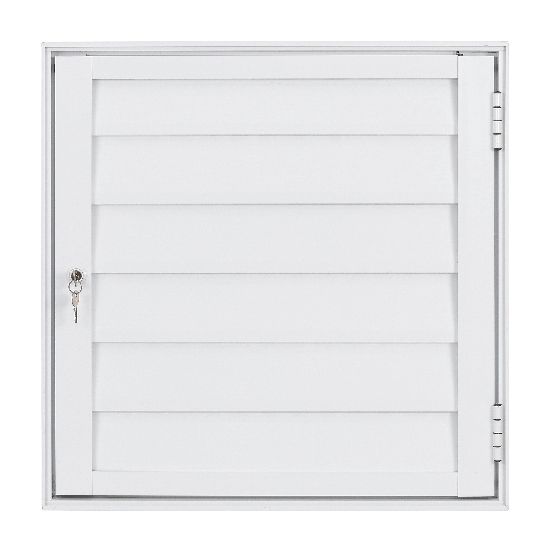 Portinhola de Giro Alumínio Branco 60x60cm Lado para Fora Linha Vivace Isoxa