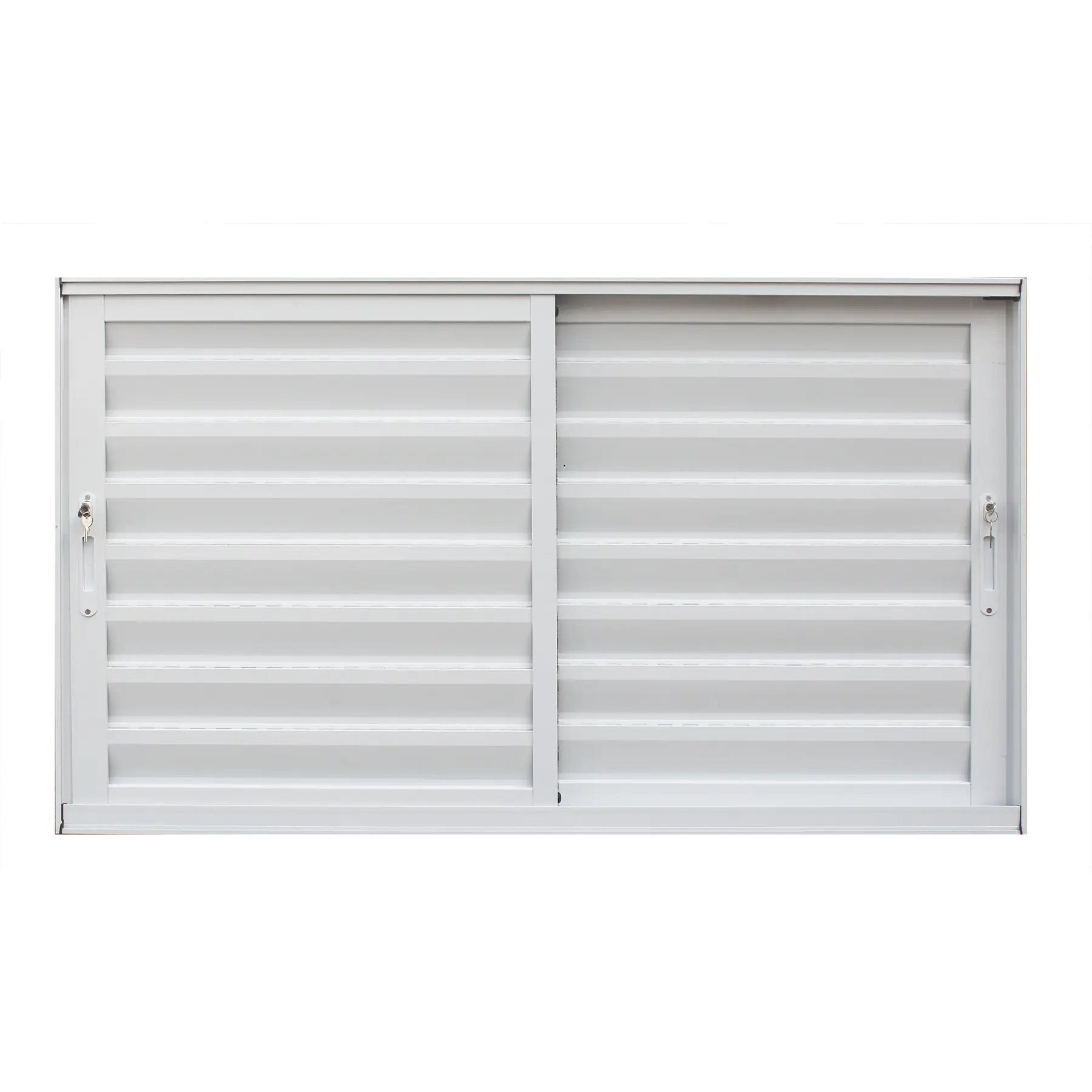 Portinhola de Correr 2 Folhas Alumínio Branco 0,80x1,00m Linha Vivace Isoxa