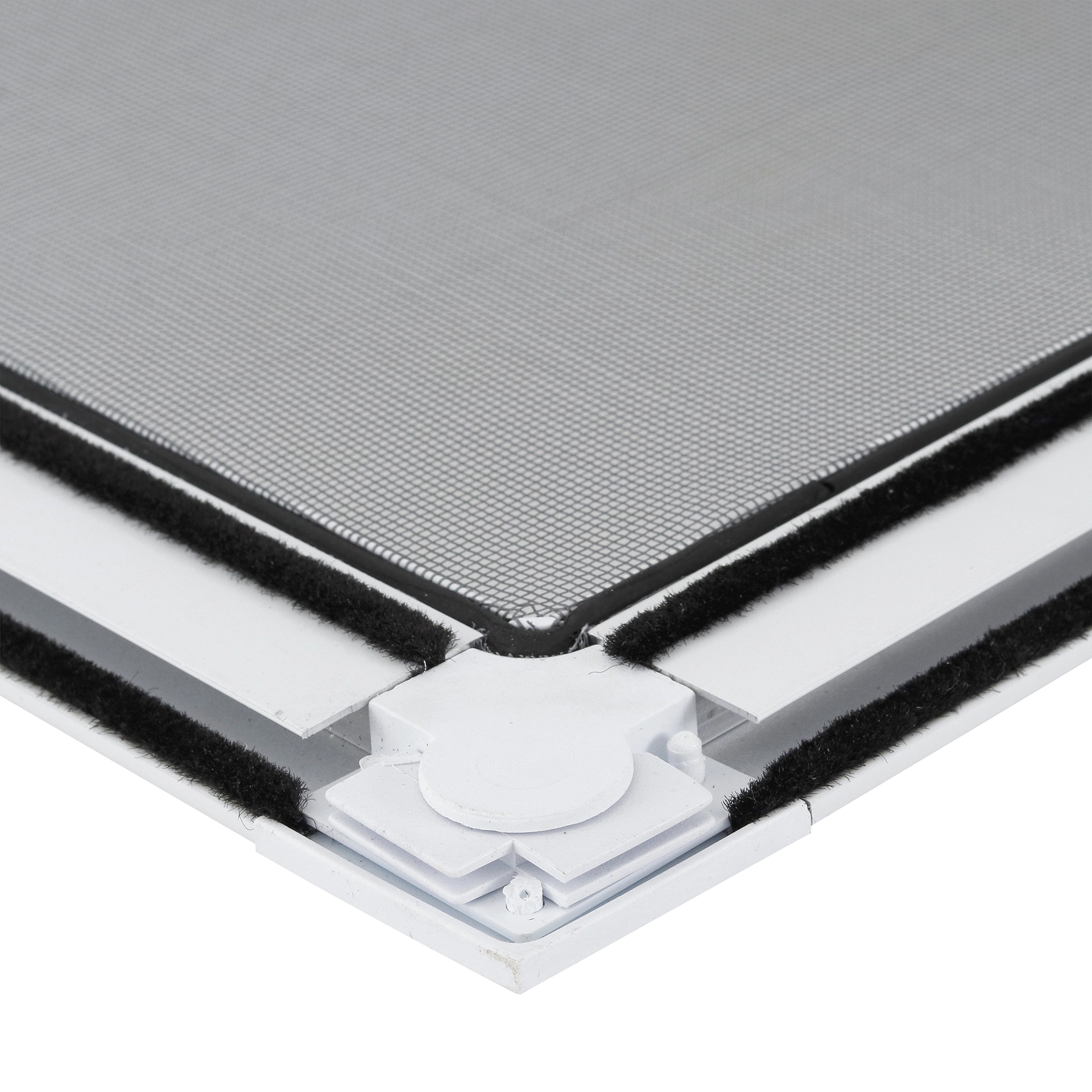 Tela Mosquiteira com Moldura Alumínio Branco para Janela 2 Folhas e Veneziana 3 Folhas 1,00x1,20m Linha Vivace Isoxa