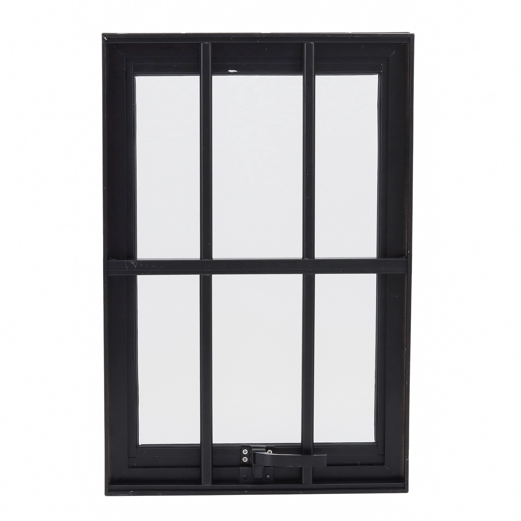 Janela de Alumínio Maxim-ar 60x40cm com Grade e Vidro Mini Boreal Vivace Isoxa Preta
