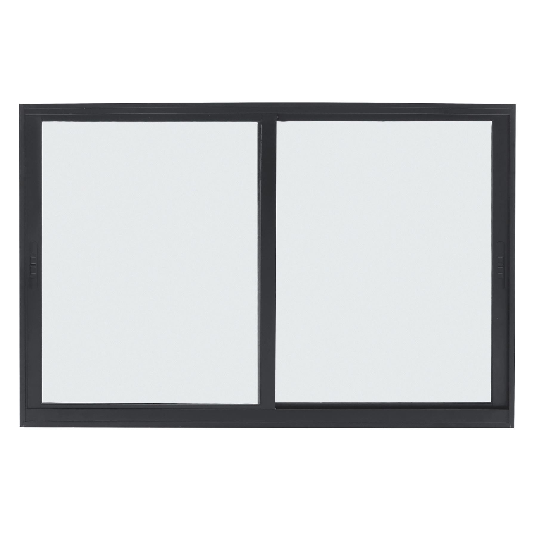 Janela de Alumínio de Correr 2 Folhas 100x100cm Vivace Isoxa Preta