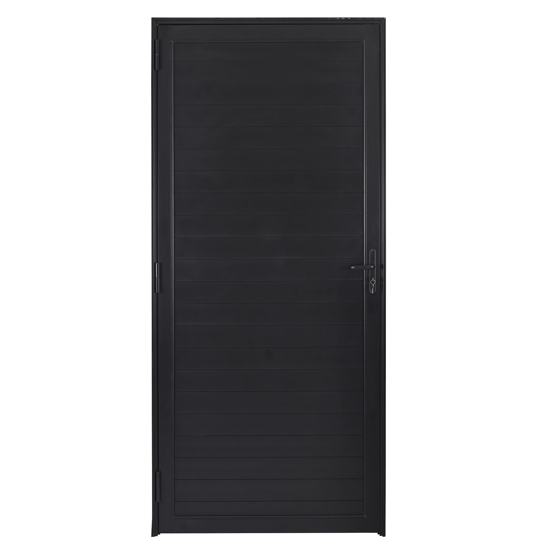 Porta Lambril de Giro Alumínio Preto 2,14x0,86m Lado Esquerdo Linha Vivace Isoxa