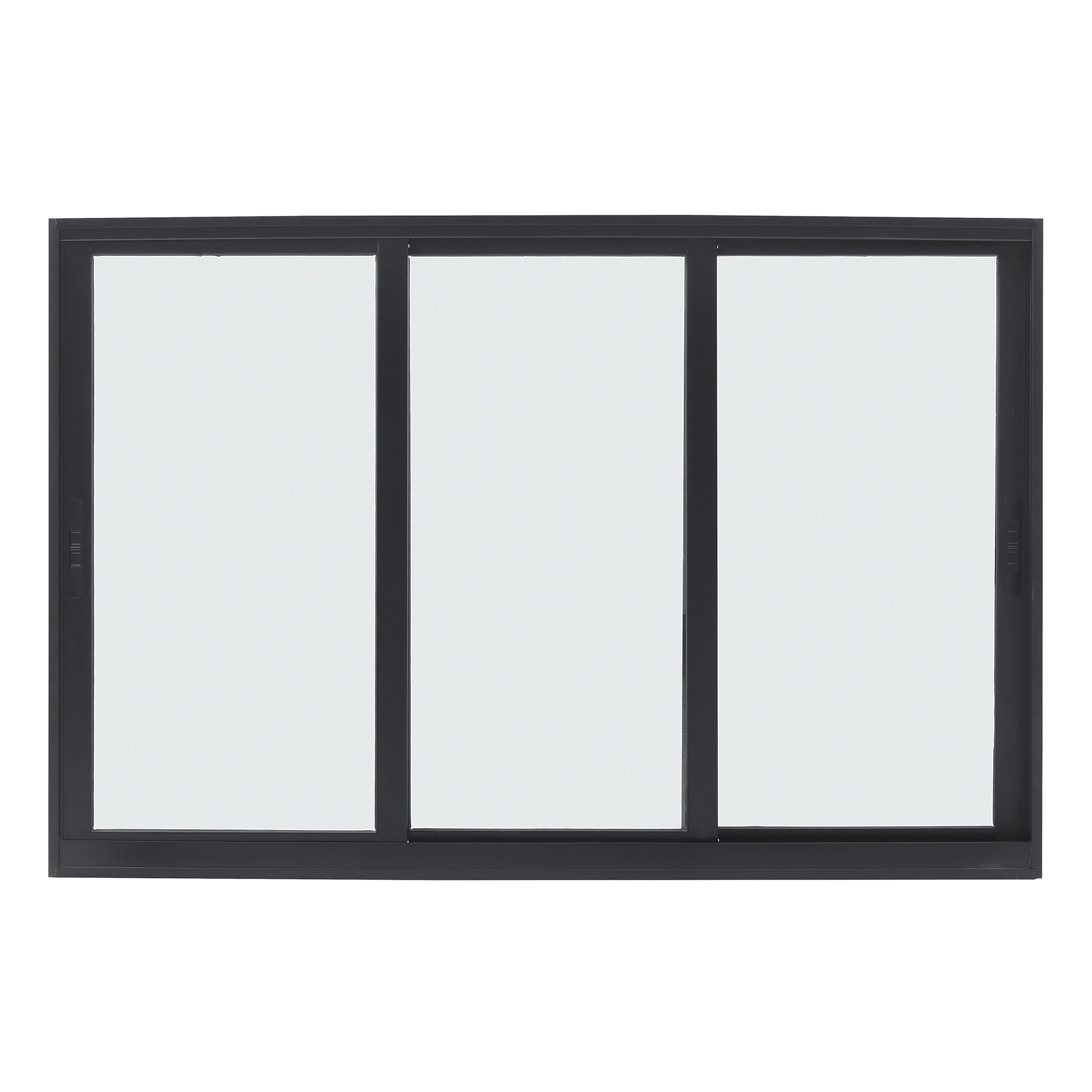 Janela de Alumínio de Correr 3 Folhas 100x200cm Vivace Isoxa Preta