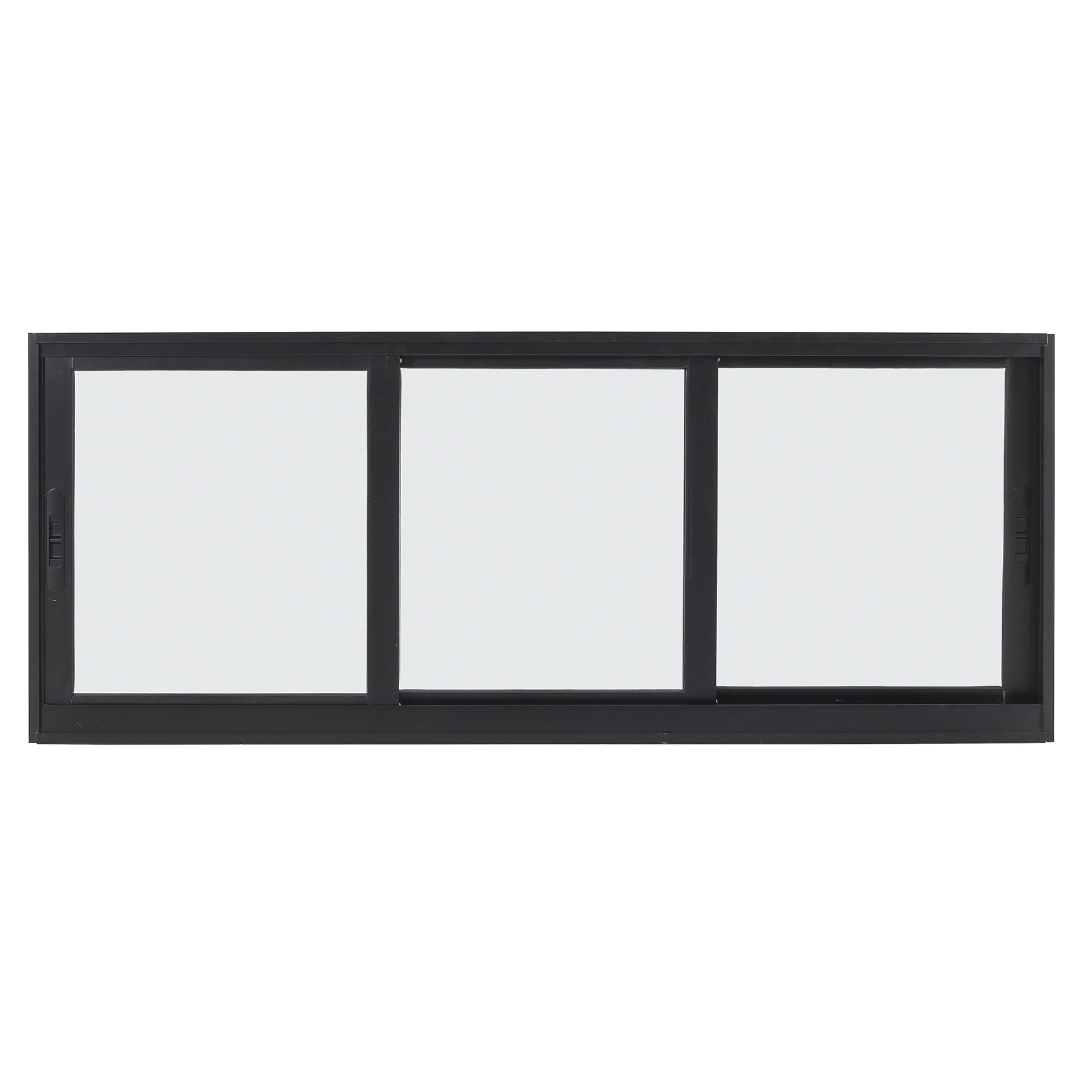 Janela de Alumínio de Correr 3 Folhas 60x150cm Vivace Isoxa Preta
