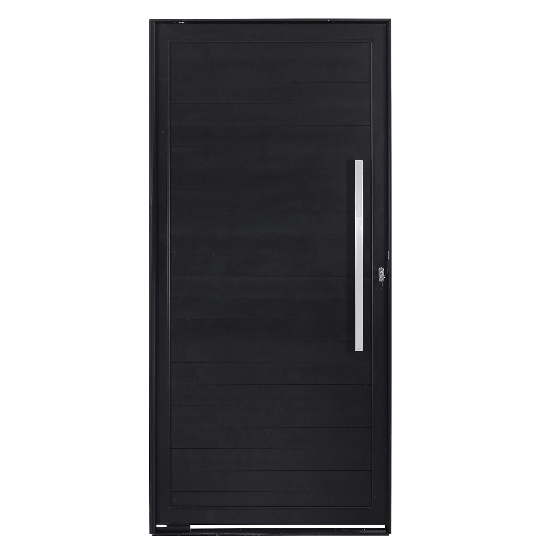 Porta Lambri Pivotante Alumínio Preto 2,16x1,10m Lado Esquerdo Linha Vivace Isoxa