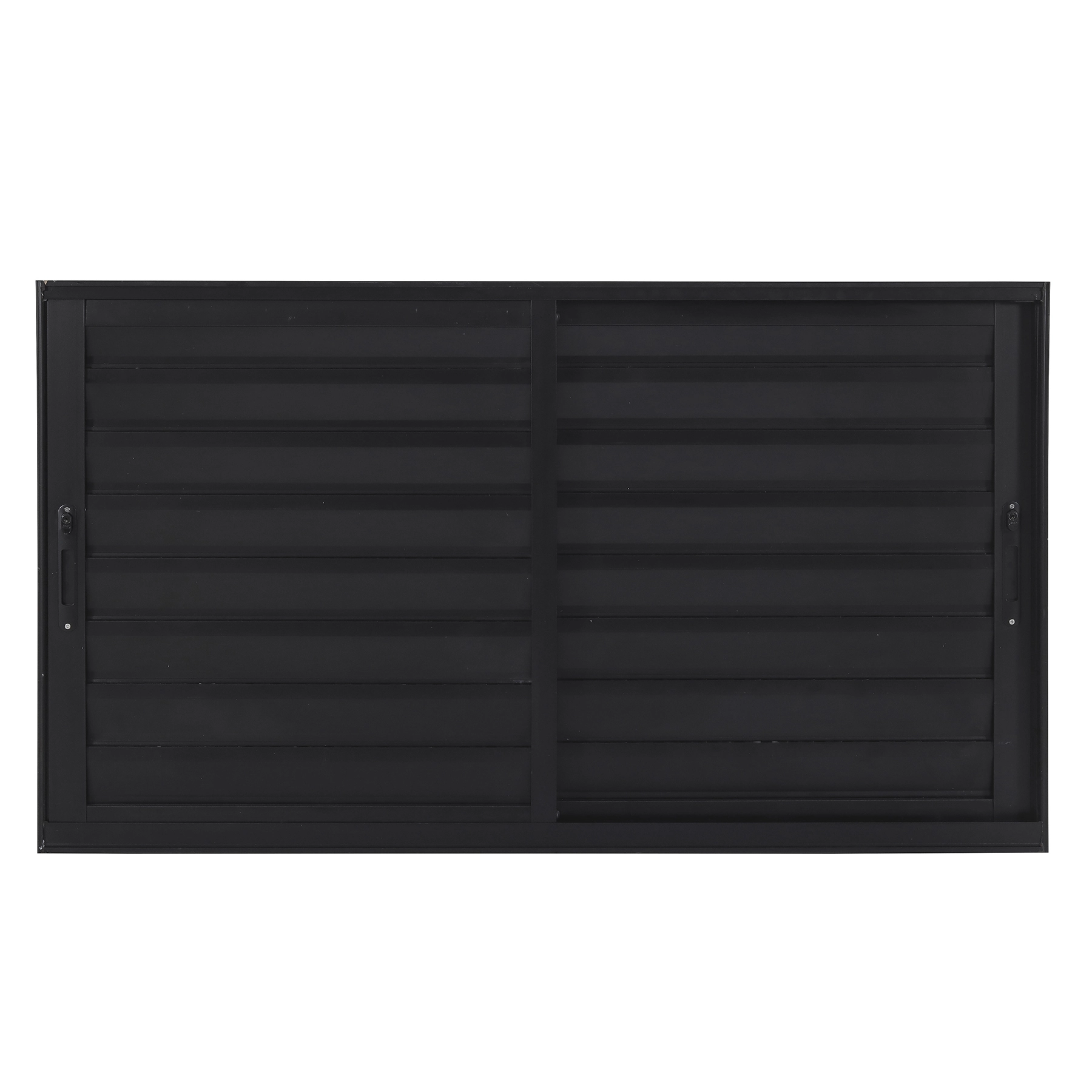 Portinhola de Correr 2 Folhas Alumínio Preto 0,80x1,00m Linha Vivace Isoxa