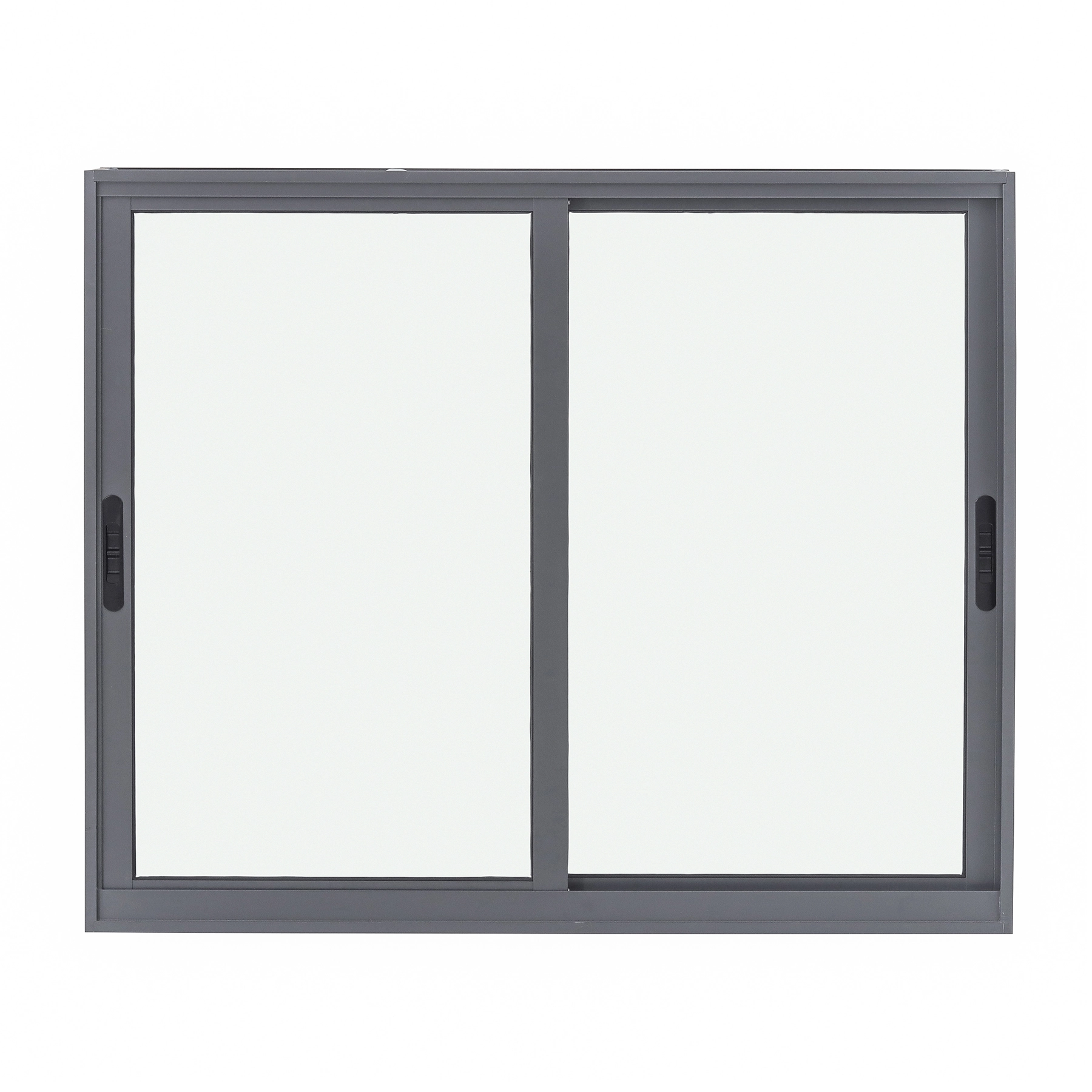 Janela de Alumínio de Correr 2 Folhas 100x150cm com Vidro 3mm Vivace Isoxa Cinza