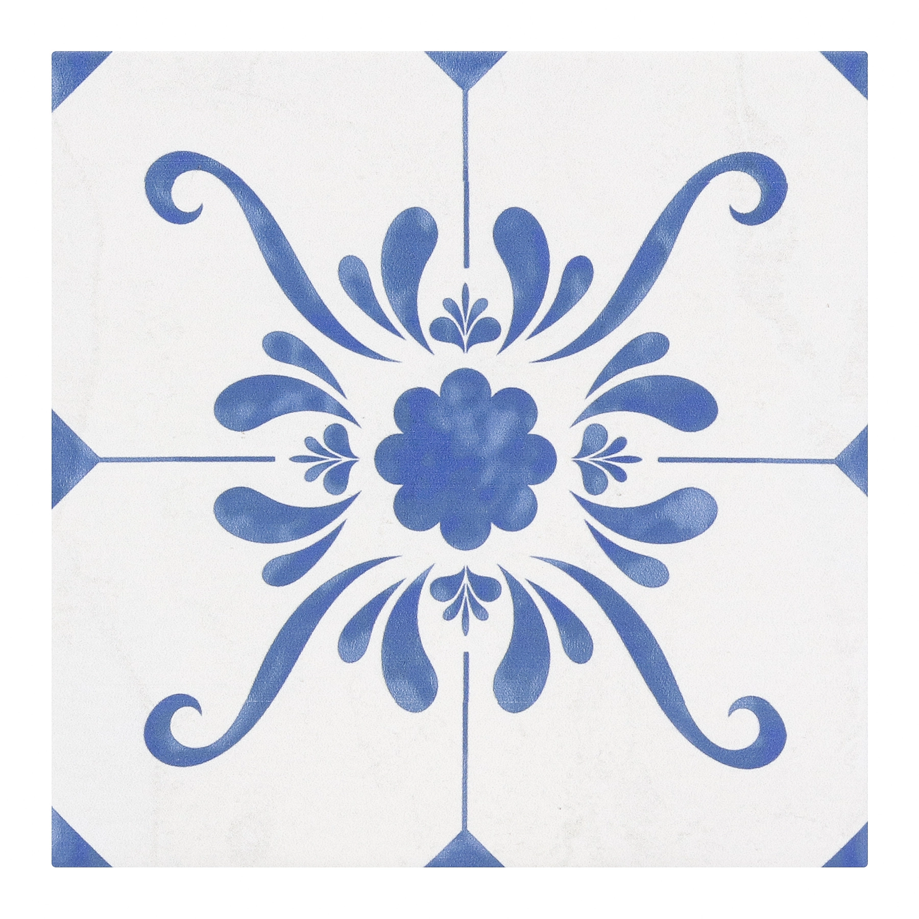 Revestimento de Parede Interno e Externo Decorado Acetinado 15,2x15,2cm Borda Arredondada Português Lisboa Artens