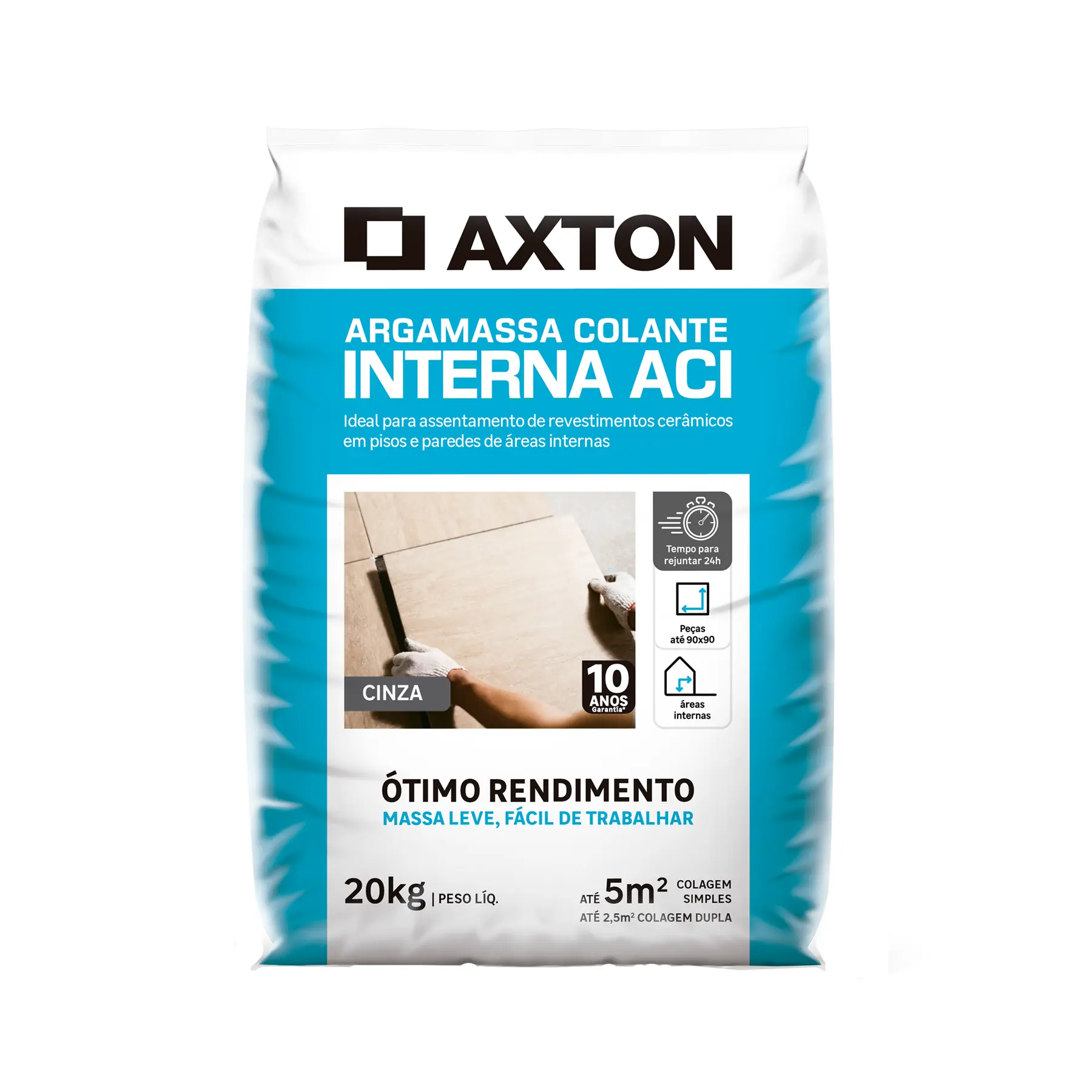 Argamassa Colante Cerâmica ACI Interna 20kg Cinza Axton