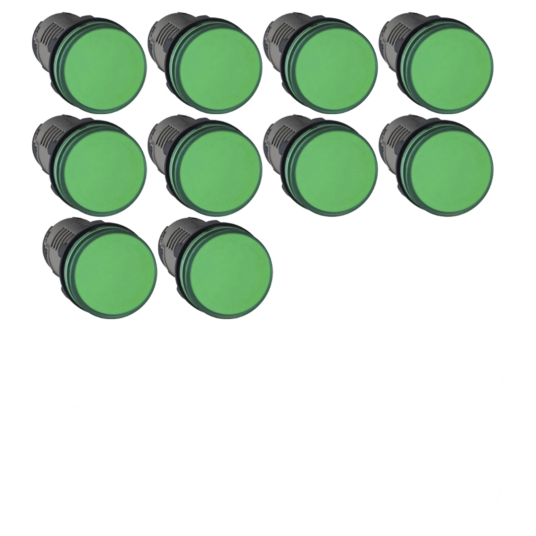 Kit 10 Sinaleiro Led 22mm 24v Verde