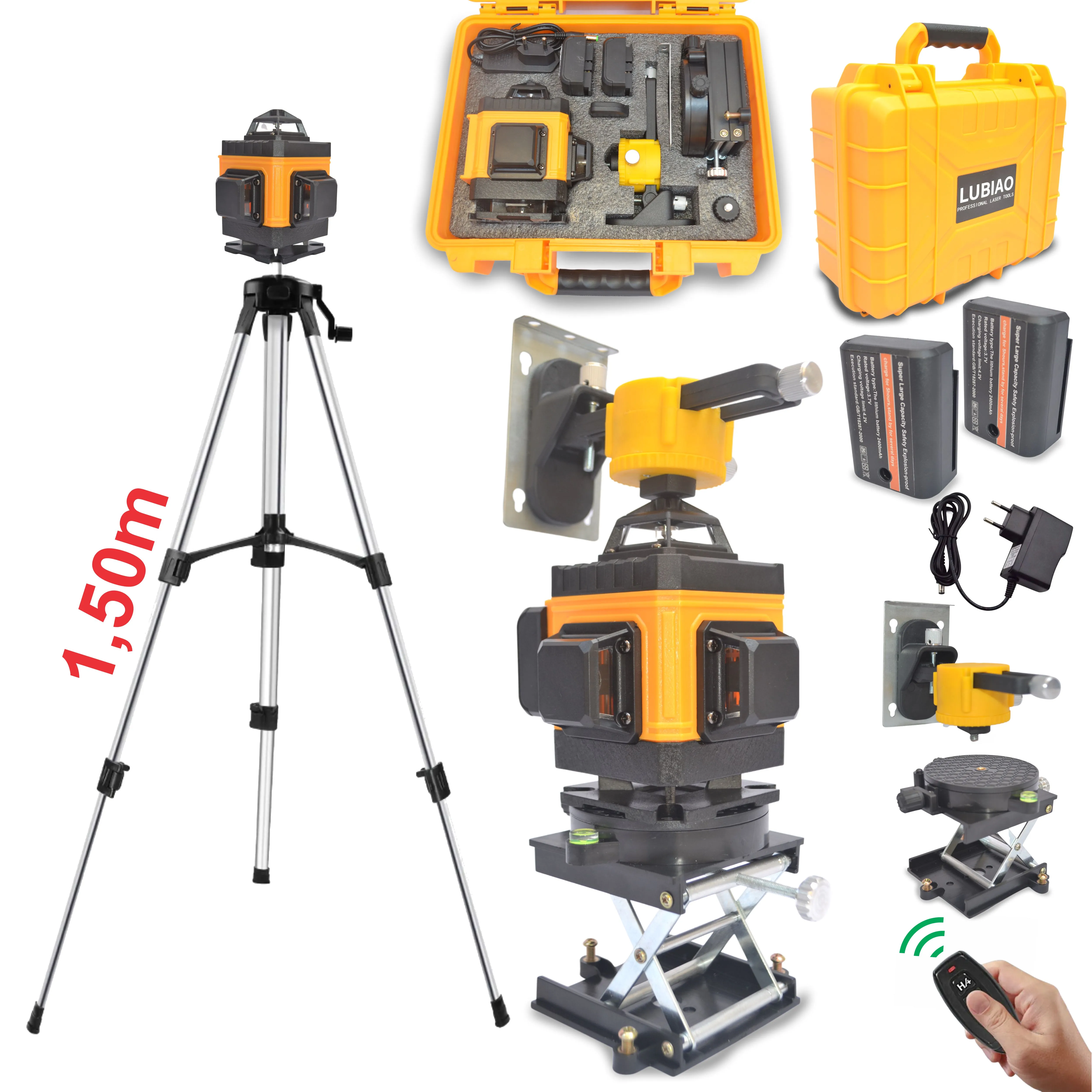 Super Nível Laser Profissional 4d 16 Linha Tripé Bateria