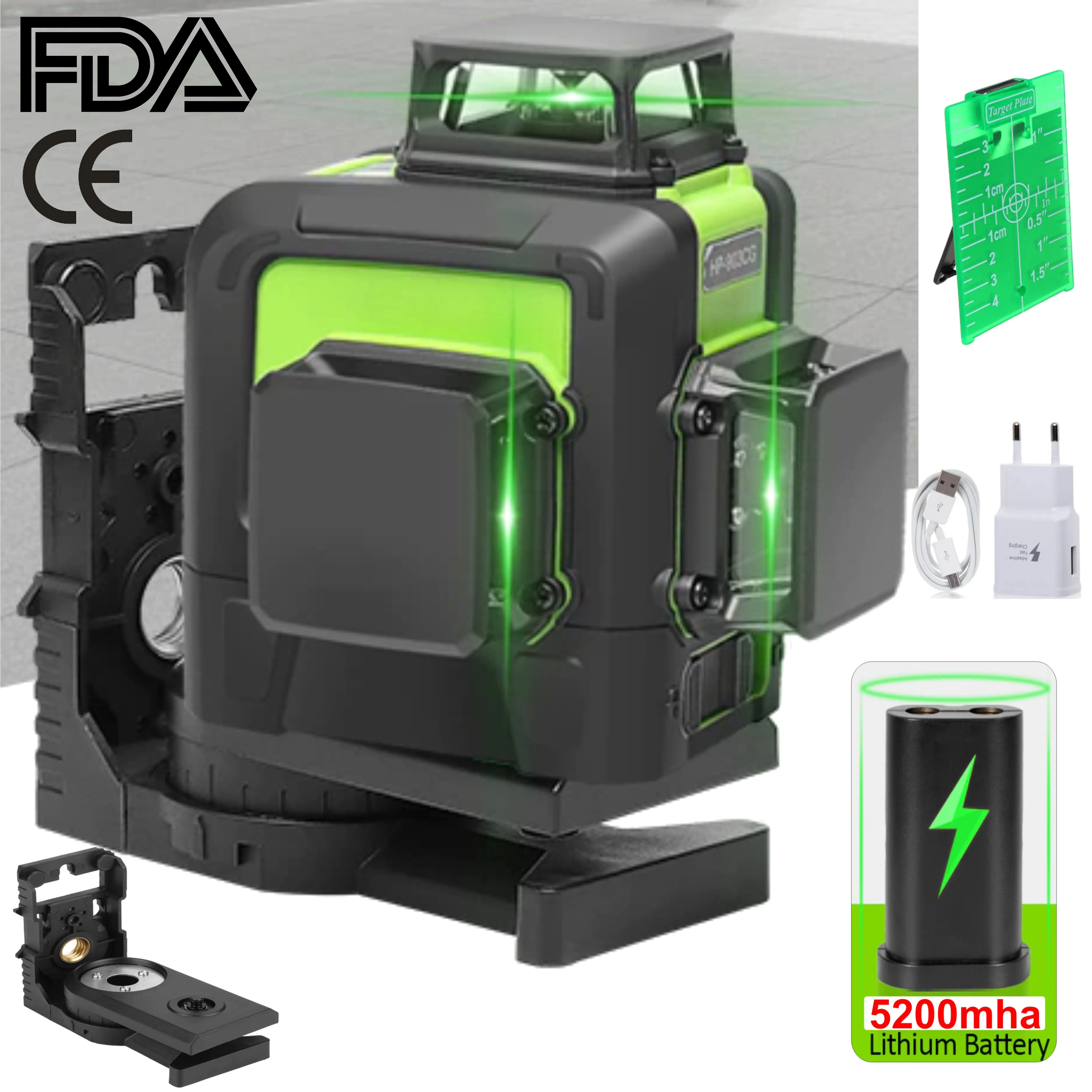 Super Nível Laser 12 Linhas 3d Profissional Similar Dewalt