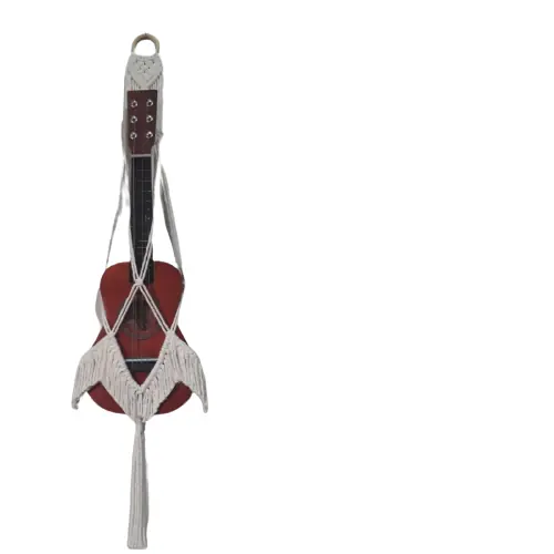 Suporte Violão Macramê Cru
