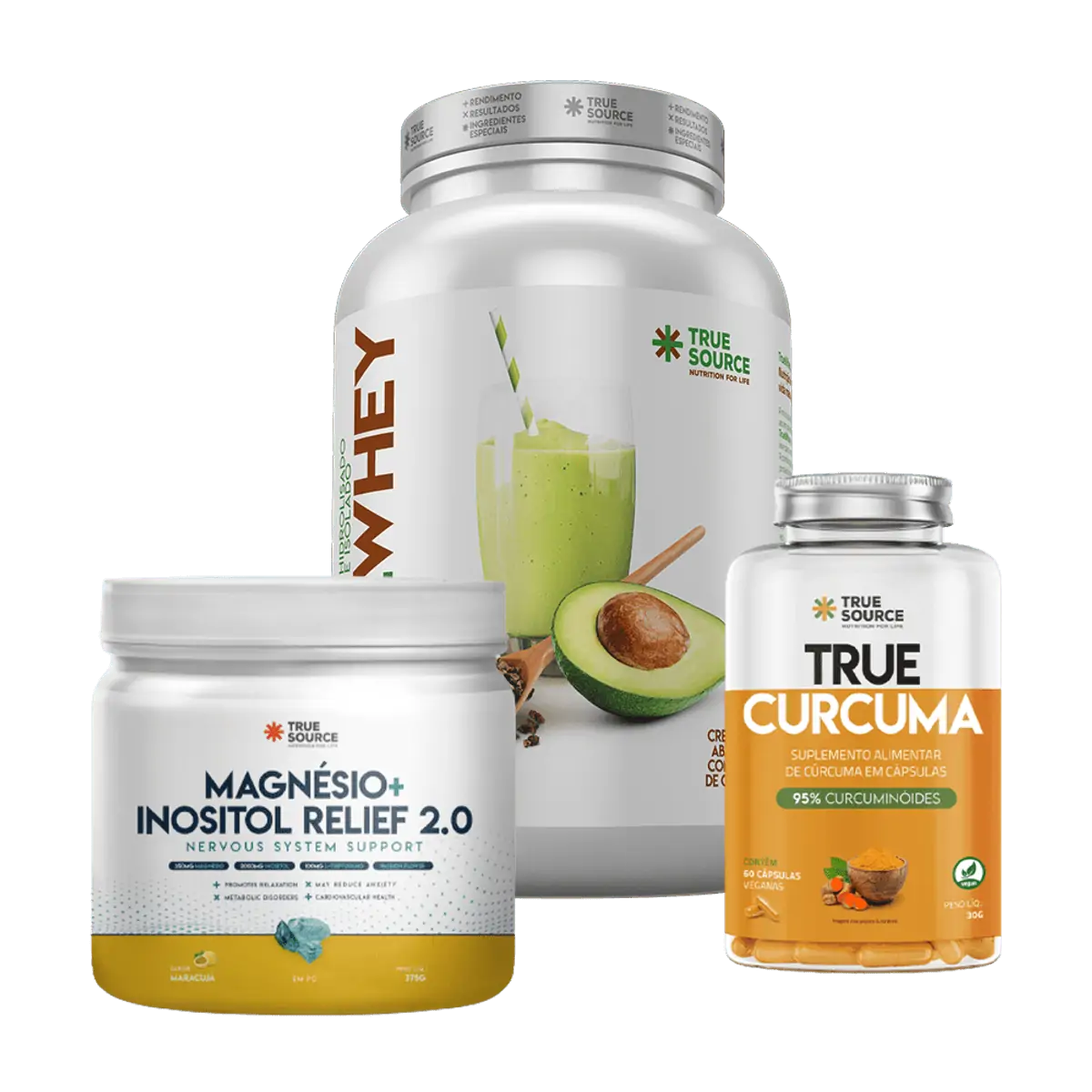 Combo Vida Saudável 1 True Whey Abacate C/ Nibs De Cacau