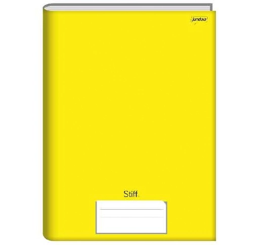 Caderno Capa Dura Brochura 1/4 Amarelo Jandaia Stiff 140mm X 200mm 48 Folhas