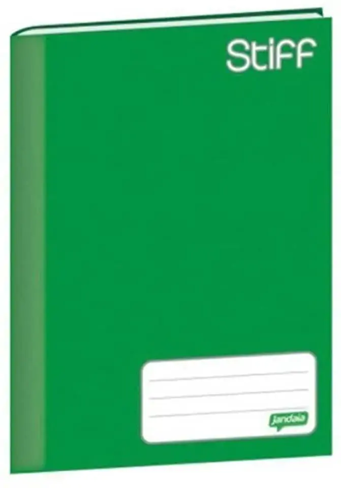 Caderno Capa Dura Com Pautas Brochura 1/4 Verde Jandaia Stiff 140mm X 200mm 96 Folhas