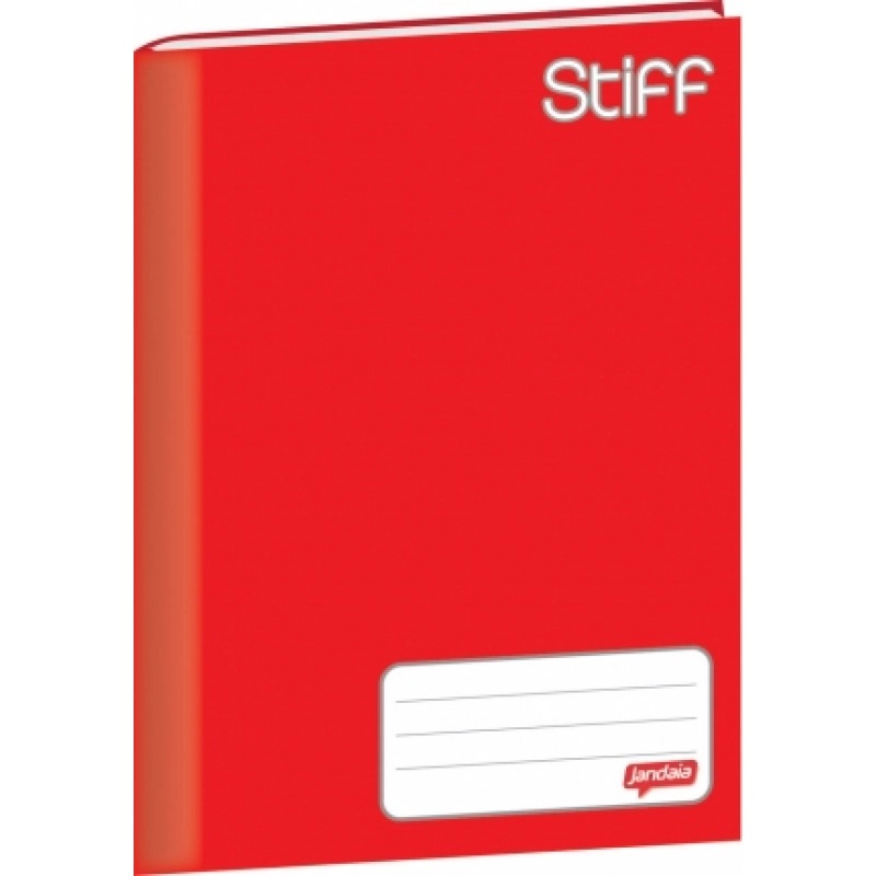 Caderno Capa Dura Com Pautas Brochura 1/4 Vermelho Jandaia Stiff 140mm X 200mm 96 Folhas