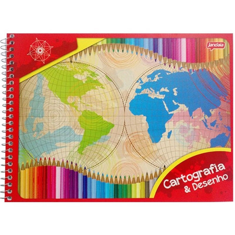 Caderno Espiral Cartografia 96 Folhas 334g Jandaia