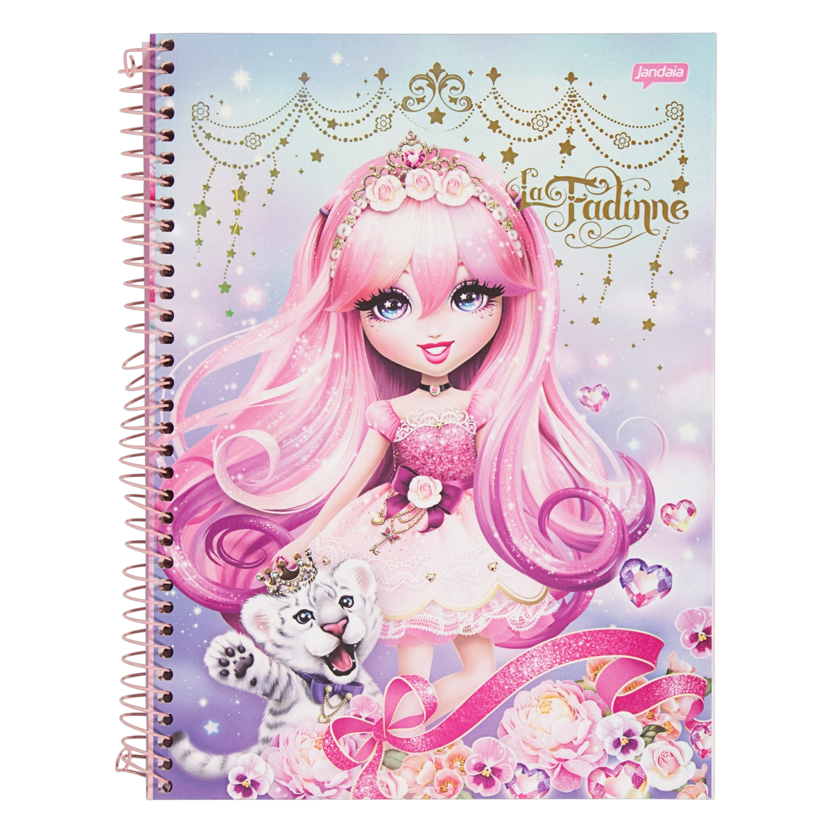 Caderno Capa Dura Espiral La Fadinne Jandaia 200mm X 275mm 96 Folhas