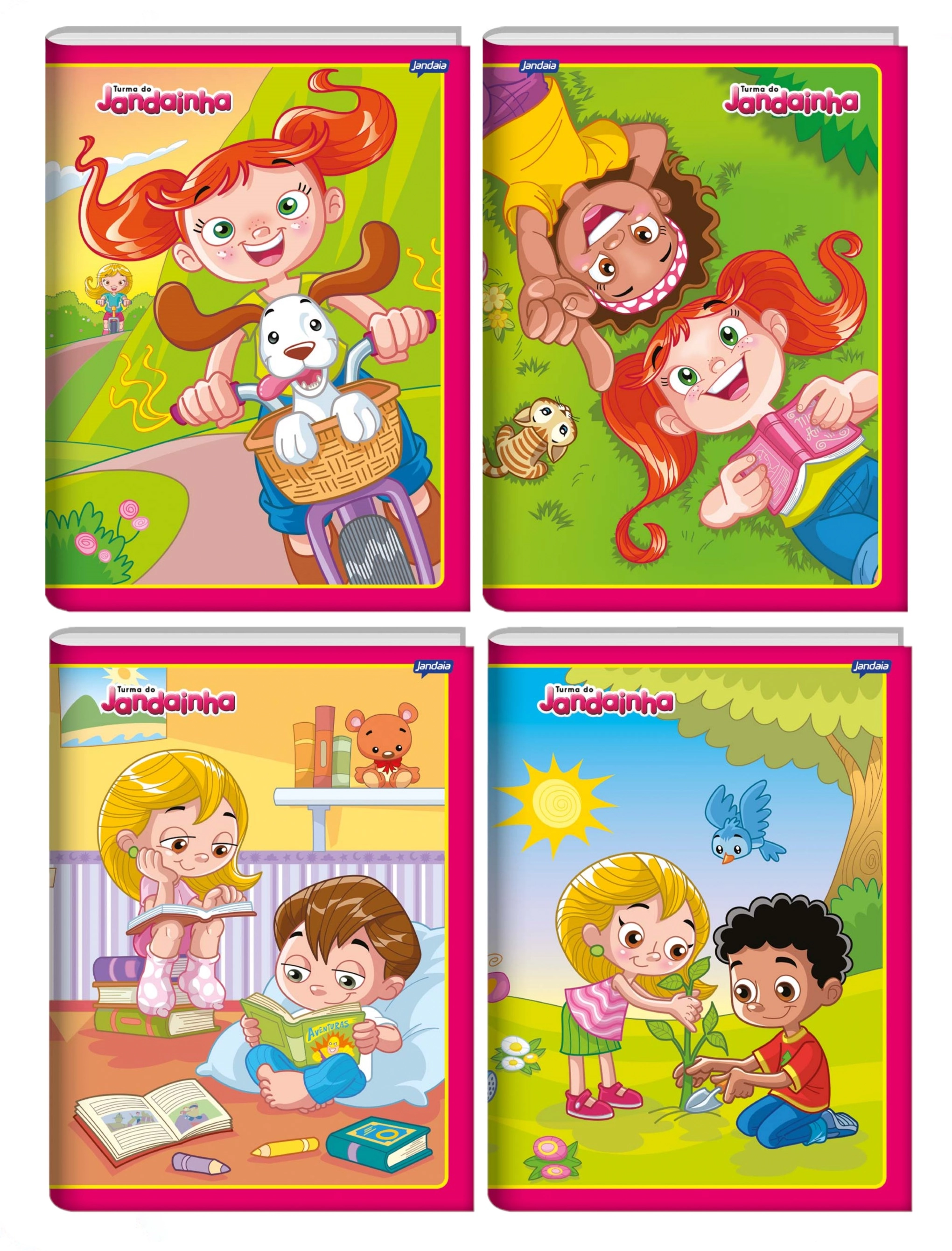 Caderno Brochura 1/4 Capa Dura Decor 96f Meni Jandaia