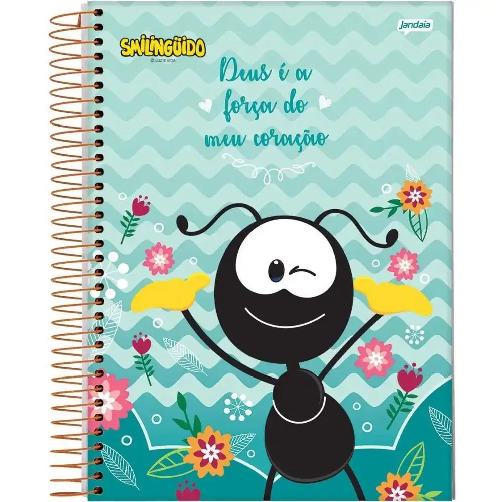 Caderno Jandaia Esp.univ.10x1 200ls Smilinguido