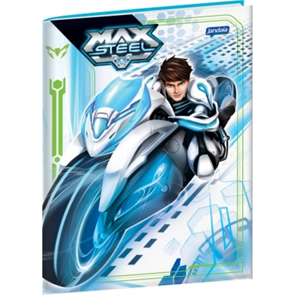 1/4 Brochura Dura Jandaia Max Steel 1 Matérias 96 Folhas