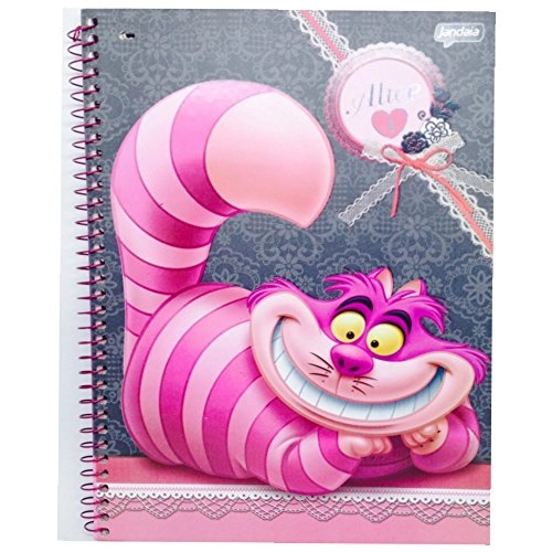 Caderno Univ 1x1 Gato Da Alice 96fls