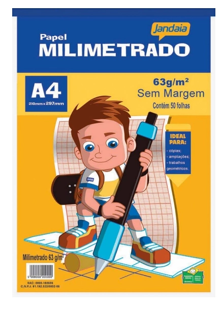 Papel Jandaia Milimetrado S/margem 50fls