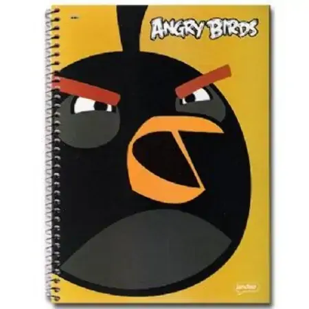 Caderno Universitário Espiral Angry Birds 200 Folhas 885g Jandaia