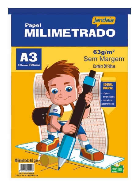 Papel A3 Jandaia Milimetrado