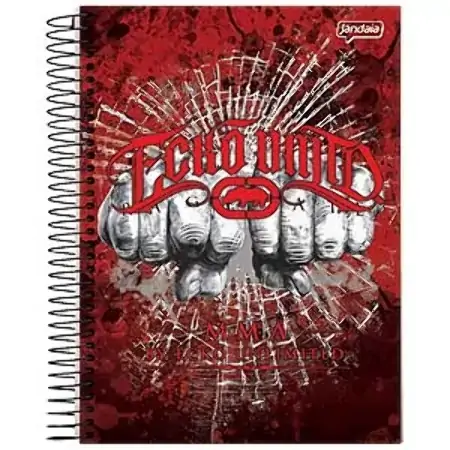 Universitário Espiral Dura Jandaia Ecko Unltd. Mma 10 Matérias 200 Folhas