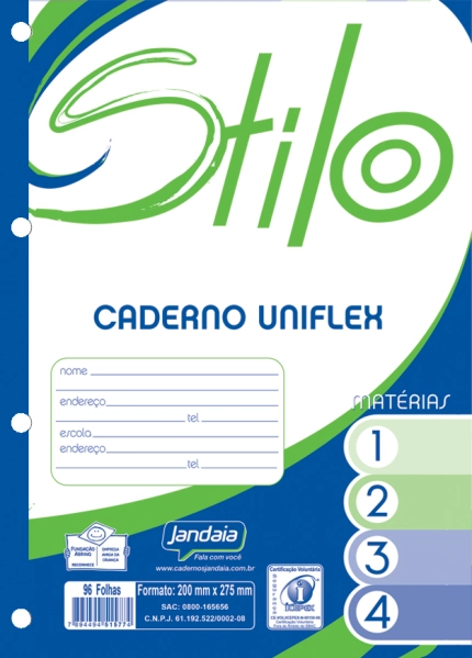 Refil Para Fichario Tarja Colorida 480g Jandaia