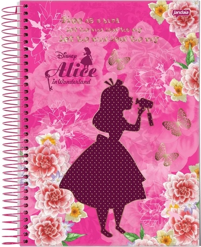 Caderno Espiral Alice 96 Folhas 460g Jandaia