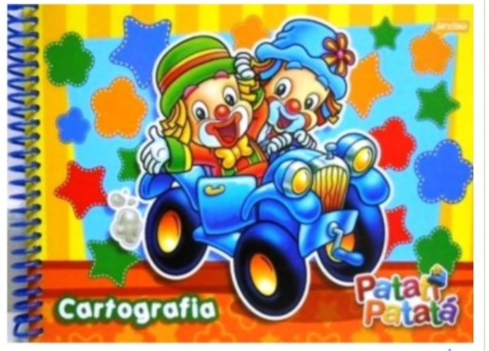 Caderno Cartografia Patati Patata 96 Folhas 460g Jandaia