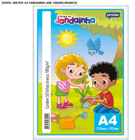 Papel Sulfite 60 Turma Do Jandainha A4 50 Folhas