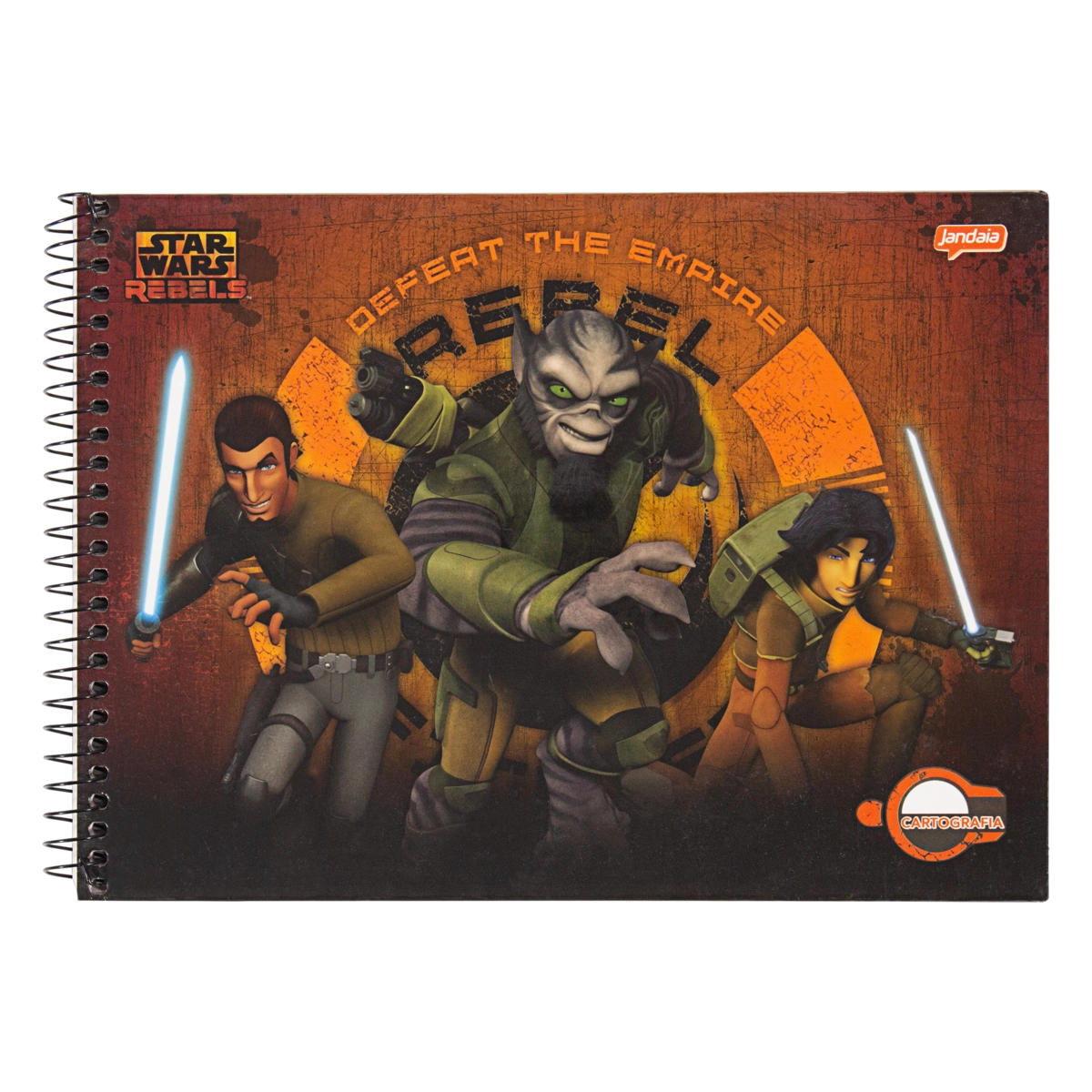Caderno De Desenho Capa Dura Star Wars Rebels Jandaia 275mm X 200mm 96 Folhas