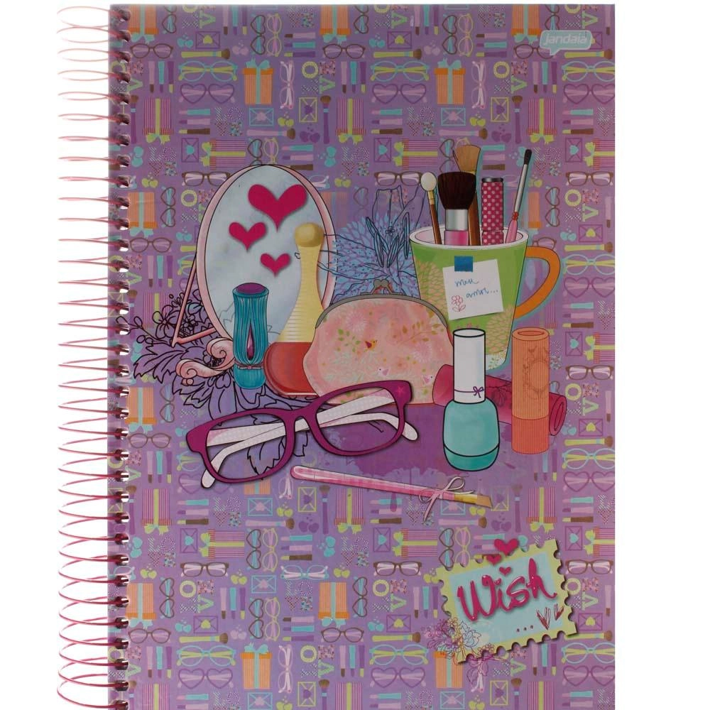 Caderno Espiral Universitario Wish 200 Folhas 832g Jandaia