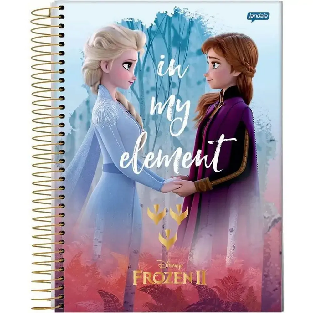 Caderno Espiral 1/4 Capa Dura Bignardi Frozen