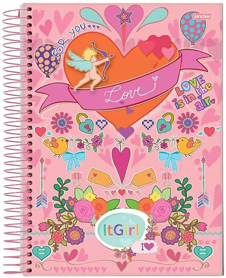 Caderno Espiral It Girl 96 Folhas 200g Jandaia