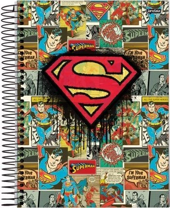 Caderno Espiral Universitario 15x1 Dc Comics 300 Folhas 1151g Jandaia
