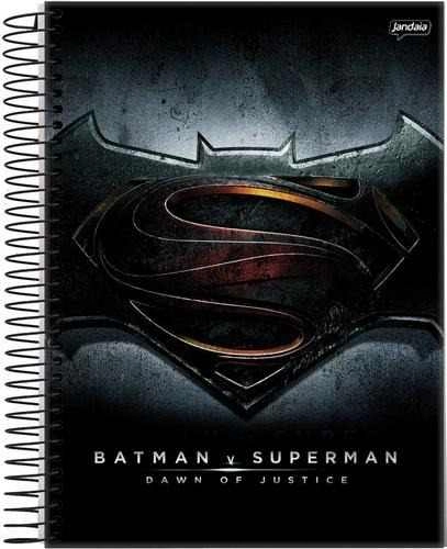 Caderno Espiral Universitario Batman X Superman 96 Folhas 480g Jandaia