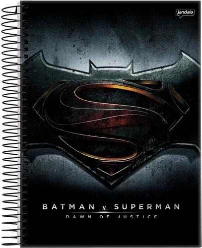 Caderno Espiral Universitario Batman X Superman 200 Folhas 480g Jandaia