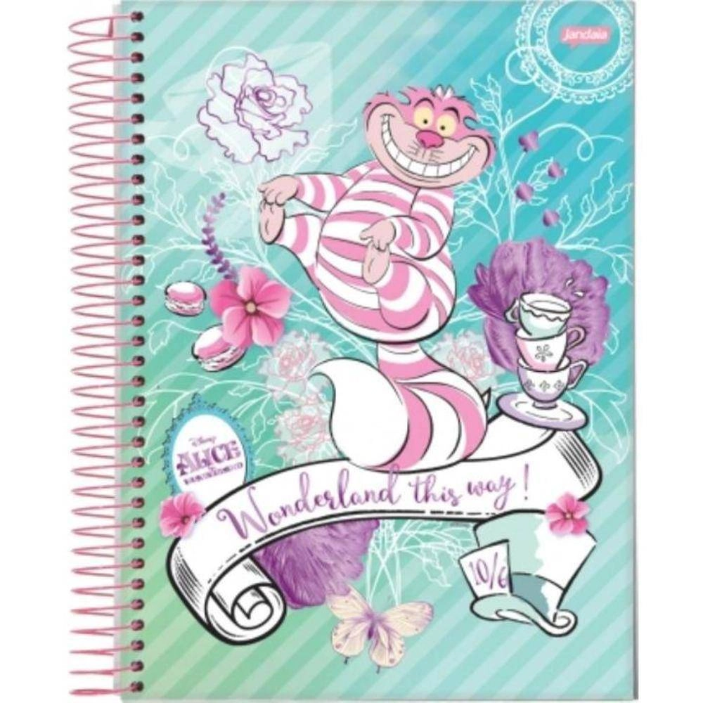 Caderno Espiral Universitario Alice Filme 200 Folhas 832g Jandaia