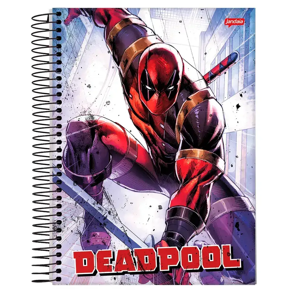 Caderno Espiral Universitario Deadpool 200 Folhas 832g Jandaia