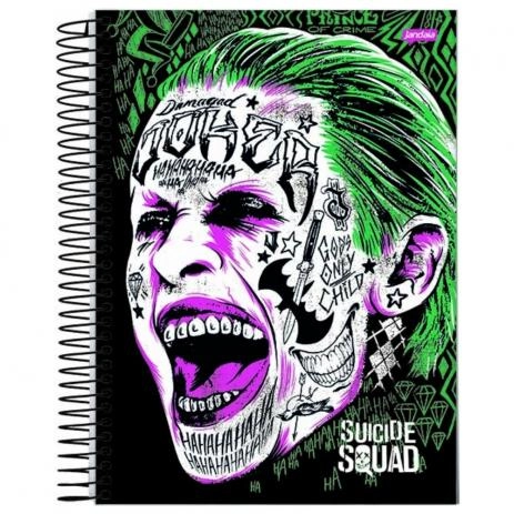 Caderno Espiral Universitario Esquadrao Suicida 400 Folhas 1489g Jandaia