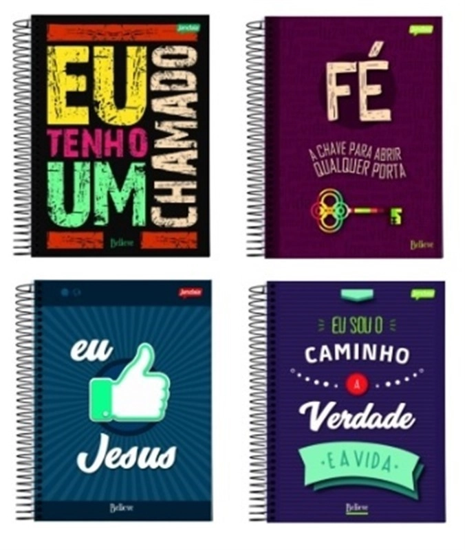 Caderno Espiral Universitario 15x1 Believe 300 Folhas 1151g Jandaia