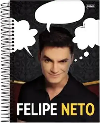 Caderno Espiral Universitario Youtubers 200 Folhas 832g Jandaia