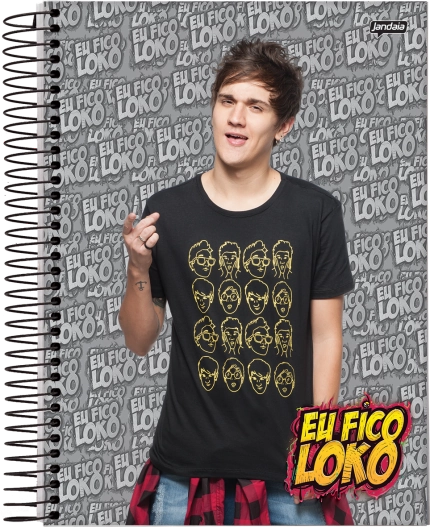 Caderno Espiral Universitario 15x1 Youtubers 300 Folhas 1151g Jandaia