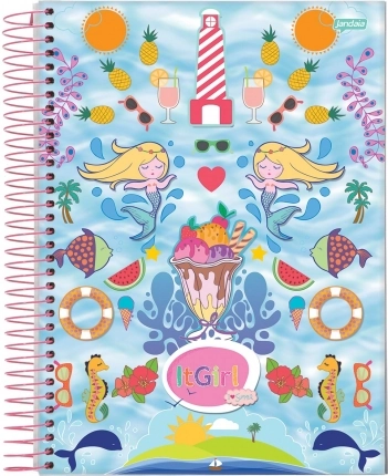 Caderno Espiral Universitario It Girl 96 Folhas 480g Jandaia